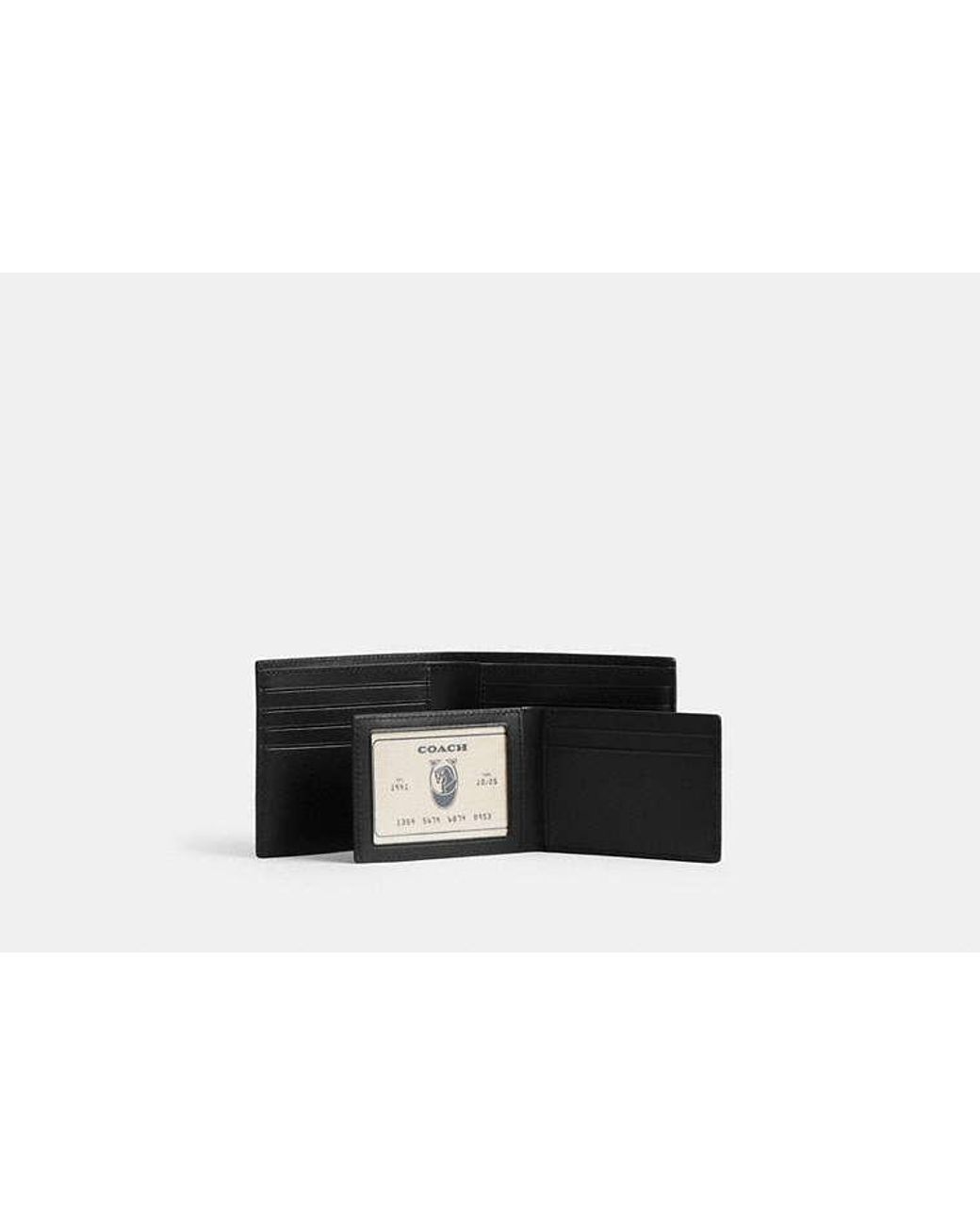 COACH Black 3-In-1 Wallet With Stickers for men