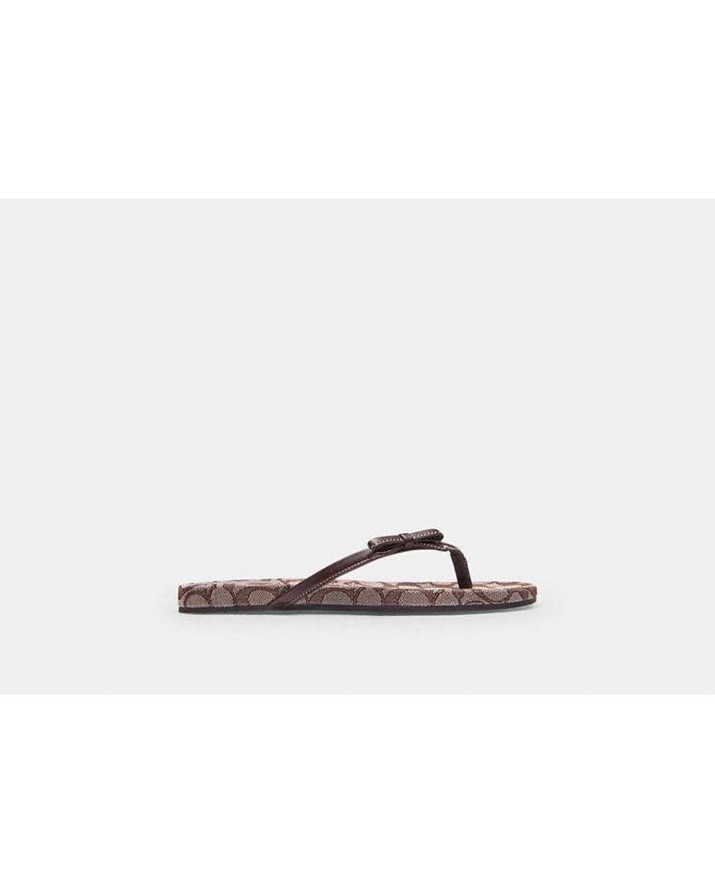 COACH Black Bow Flip Flop