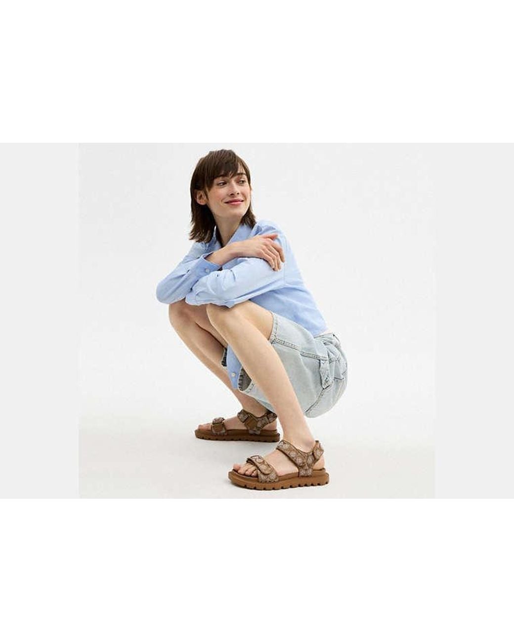 COACH Black Brynn Sandal