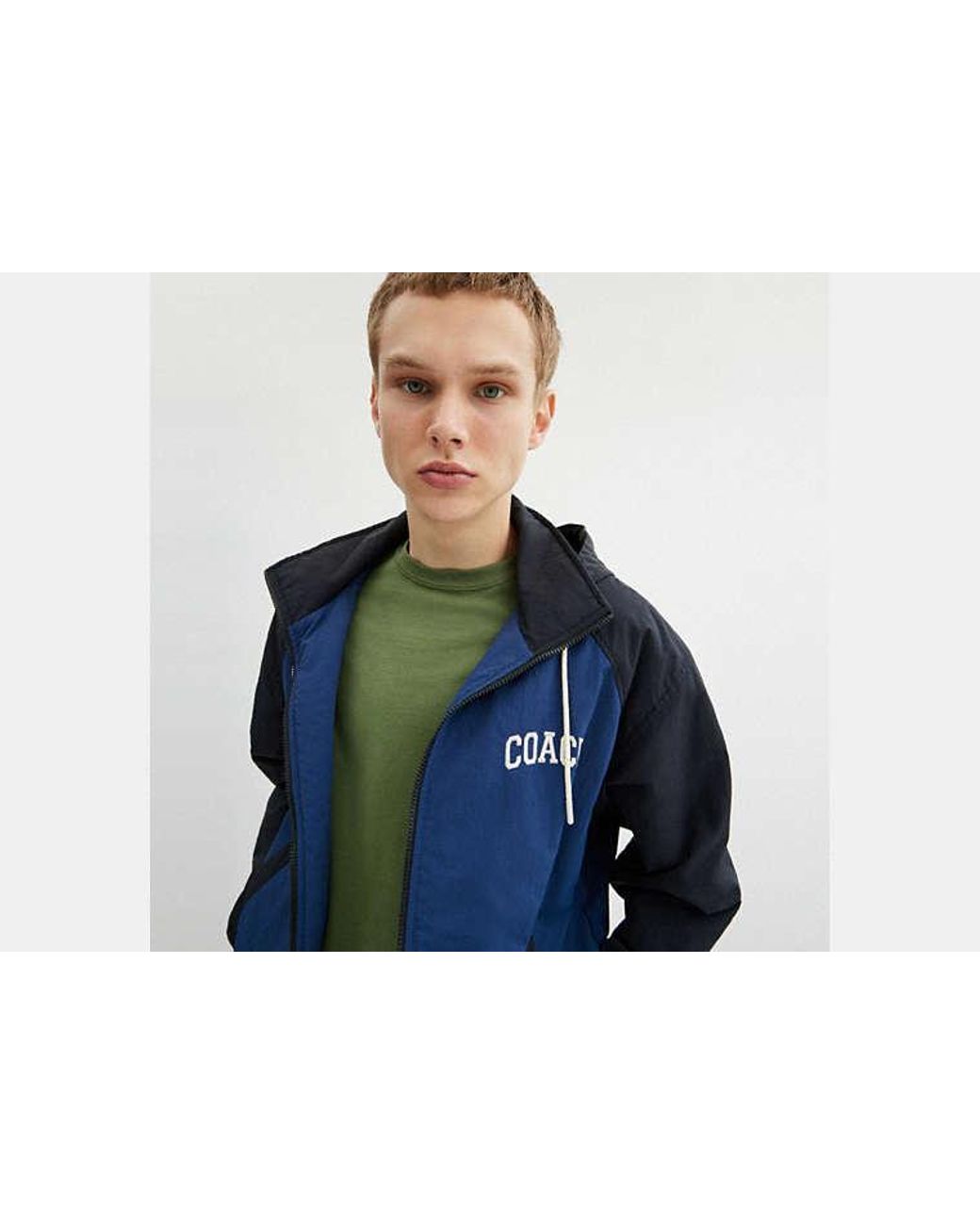 COACH Blue Stadium Jacket for men
