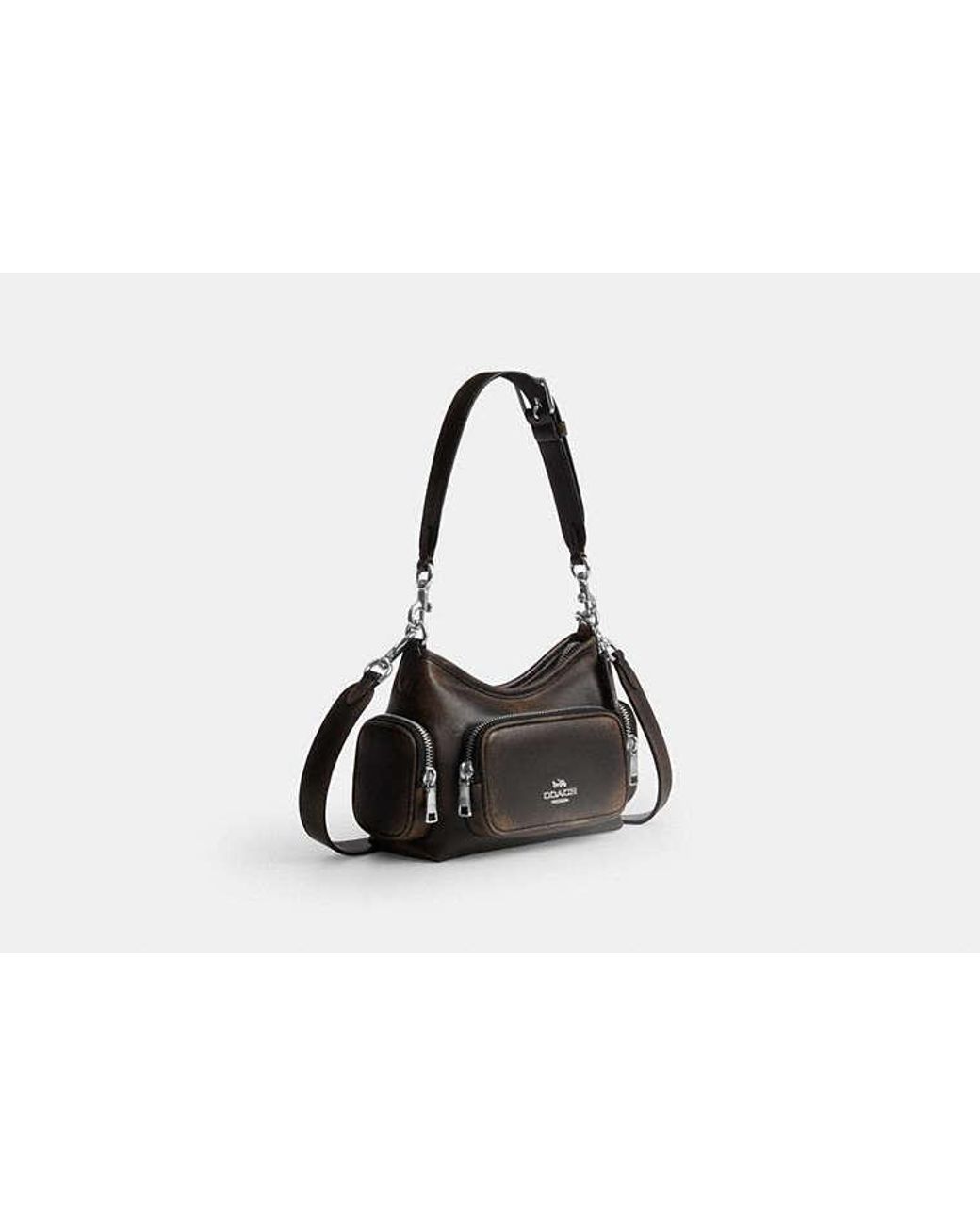 COACH Black Laurel Shoulder Bag 22 With Pockets