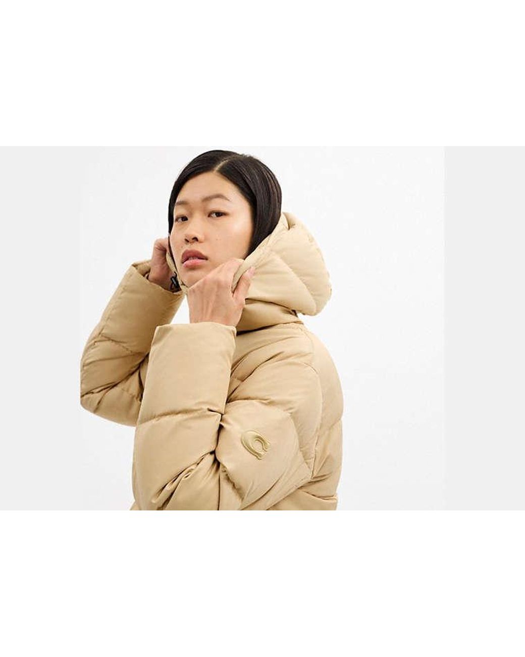 COACH Natural Mid Puffer Jacket
