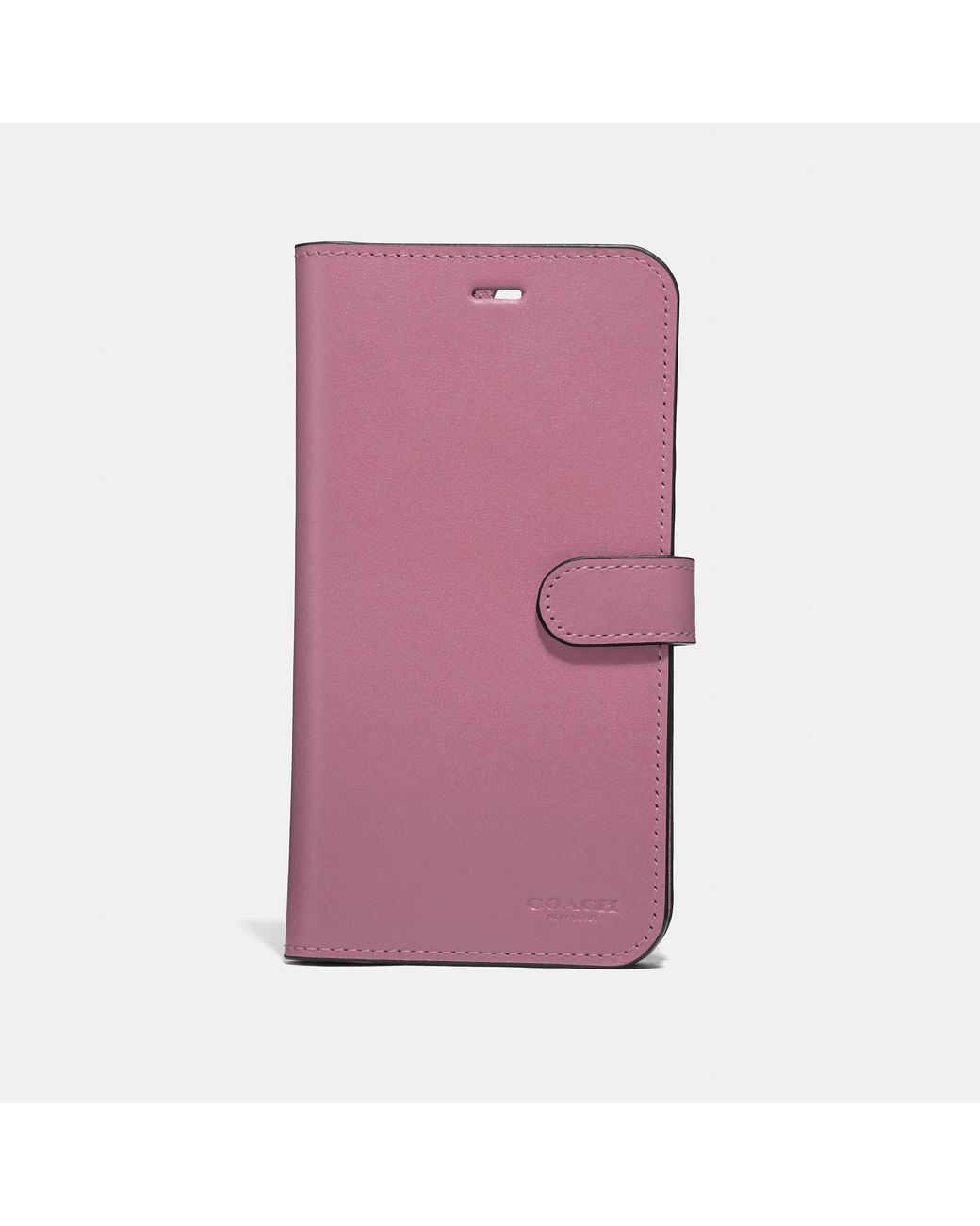 COACH Leather Iphone 7 Plus/8 Plus Folio in Rose (Pink) | Lyst