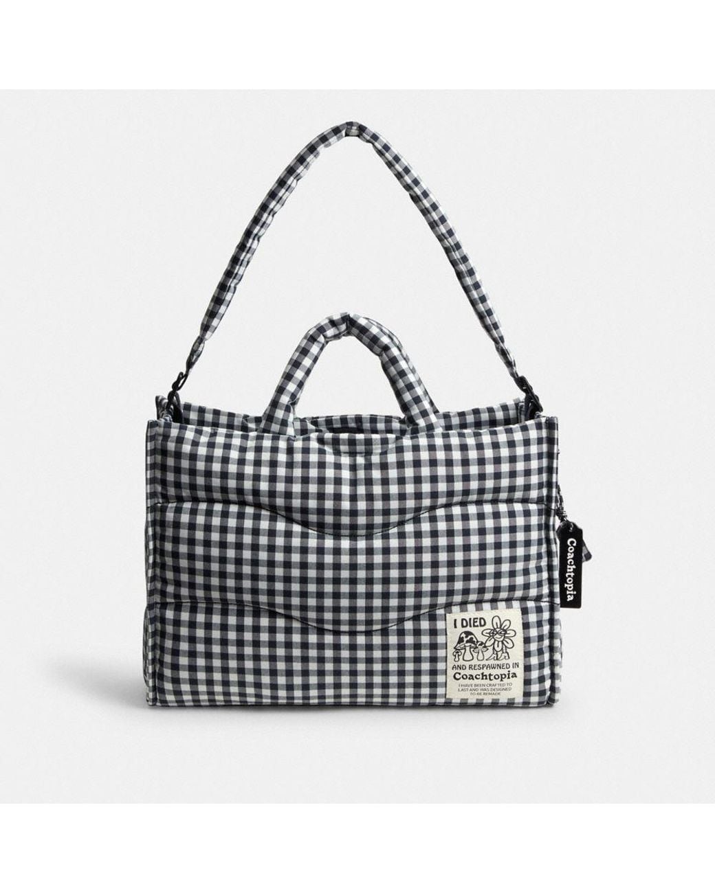 や*ほ様 Coachtopia Loop Wavy Tote チェック　大　ルー Coachtopia Topia Loop Tote With Gingham Pattern in Black | Lyst