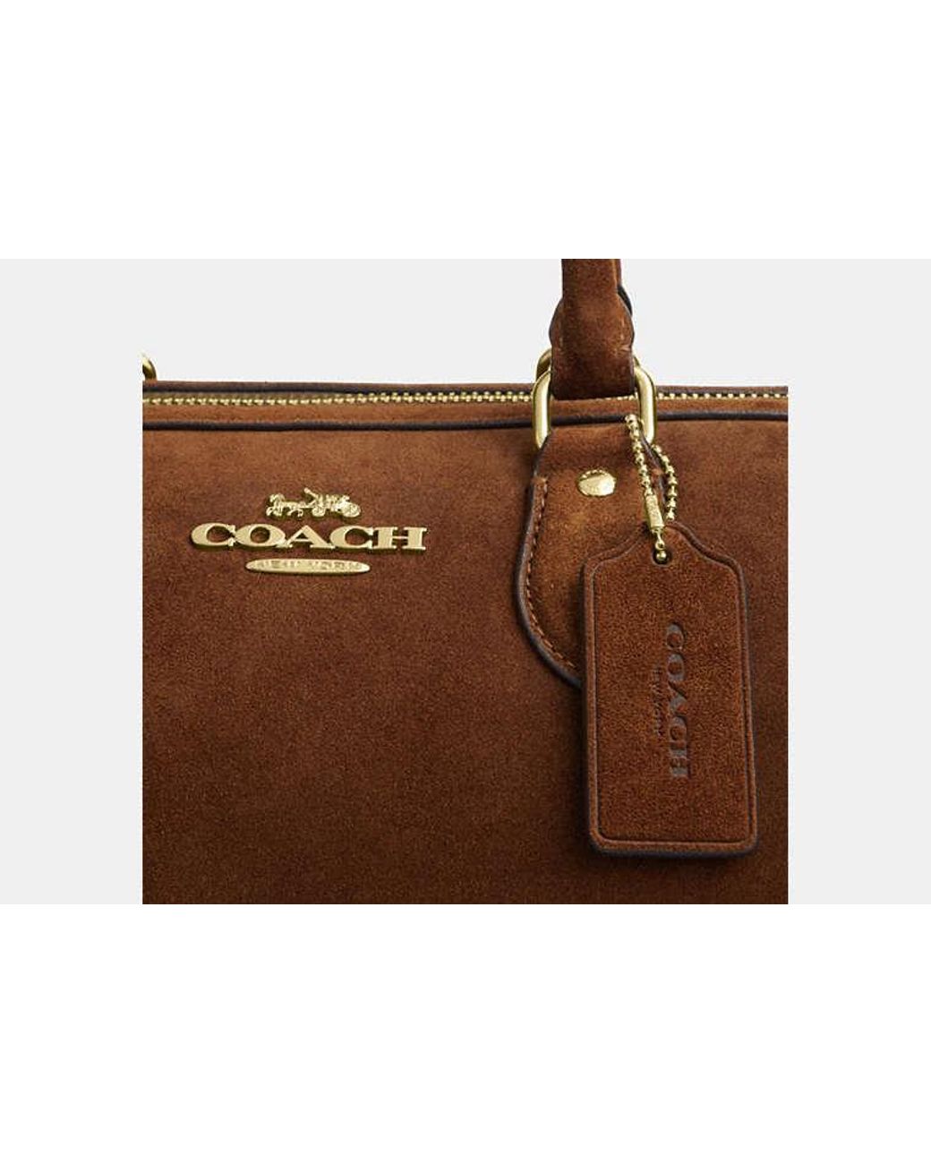 COACH Brown Rowan Large Satchel Bag
