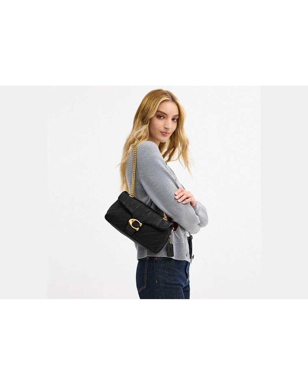 COACH Black Tabby Shoulder Bag 26 With Quilting