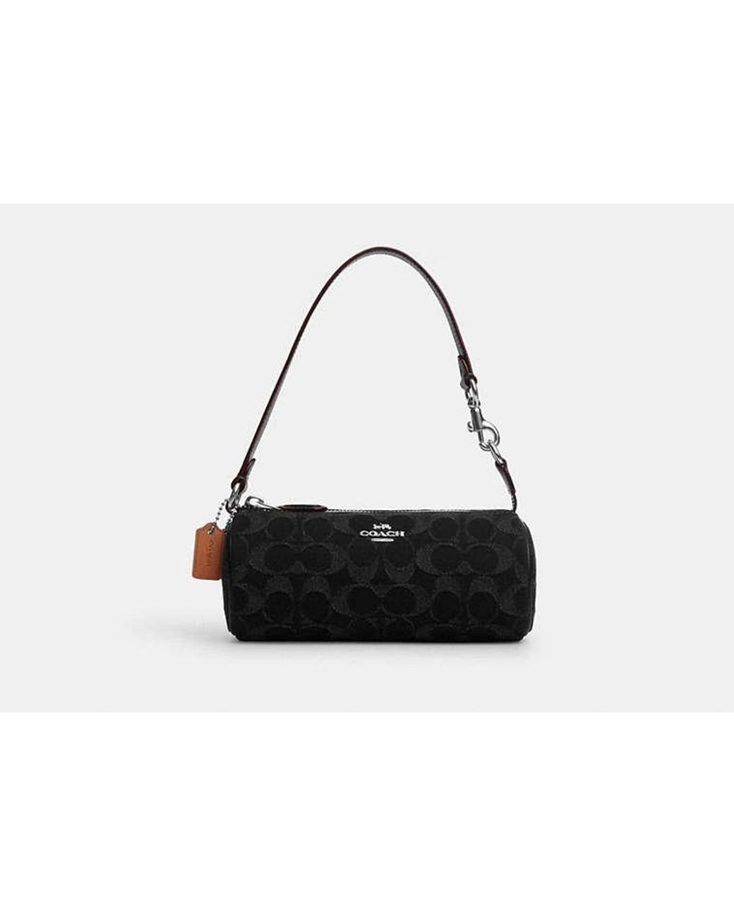 COACH◇ Nolita Barrel ミニバック  在庫確認下さい Coach NEW Nolita Barrel Bag In Signature Denim with Cherry