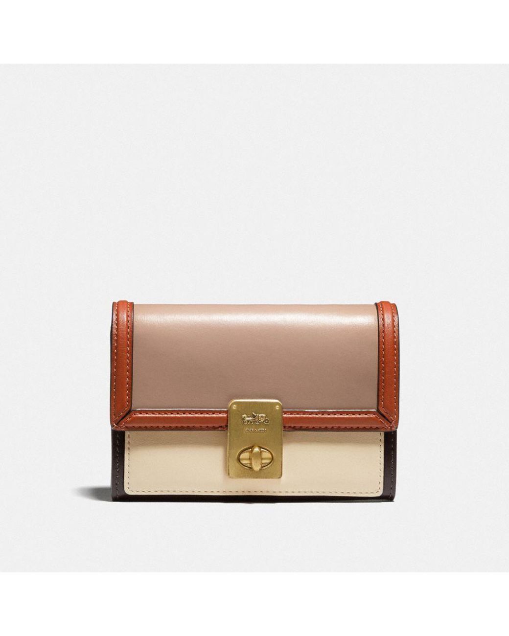 Coach hutton wallet in colorblock sales