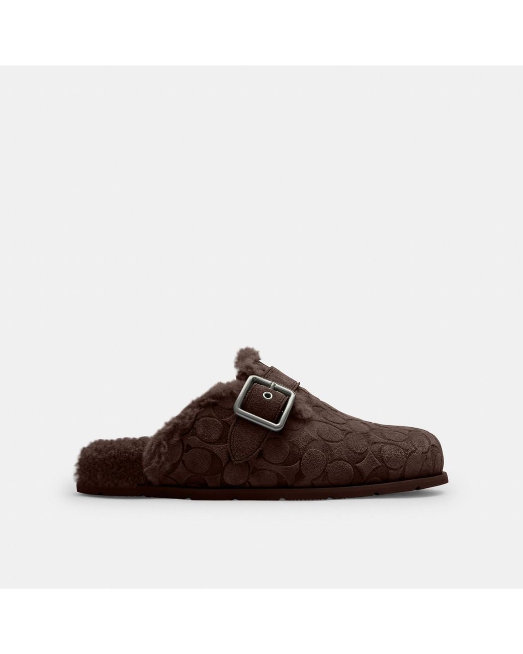 COACH Brown Buckle Clog for men