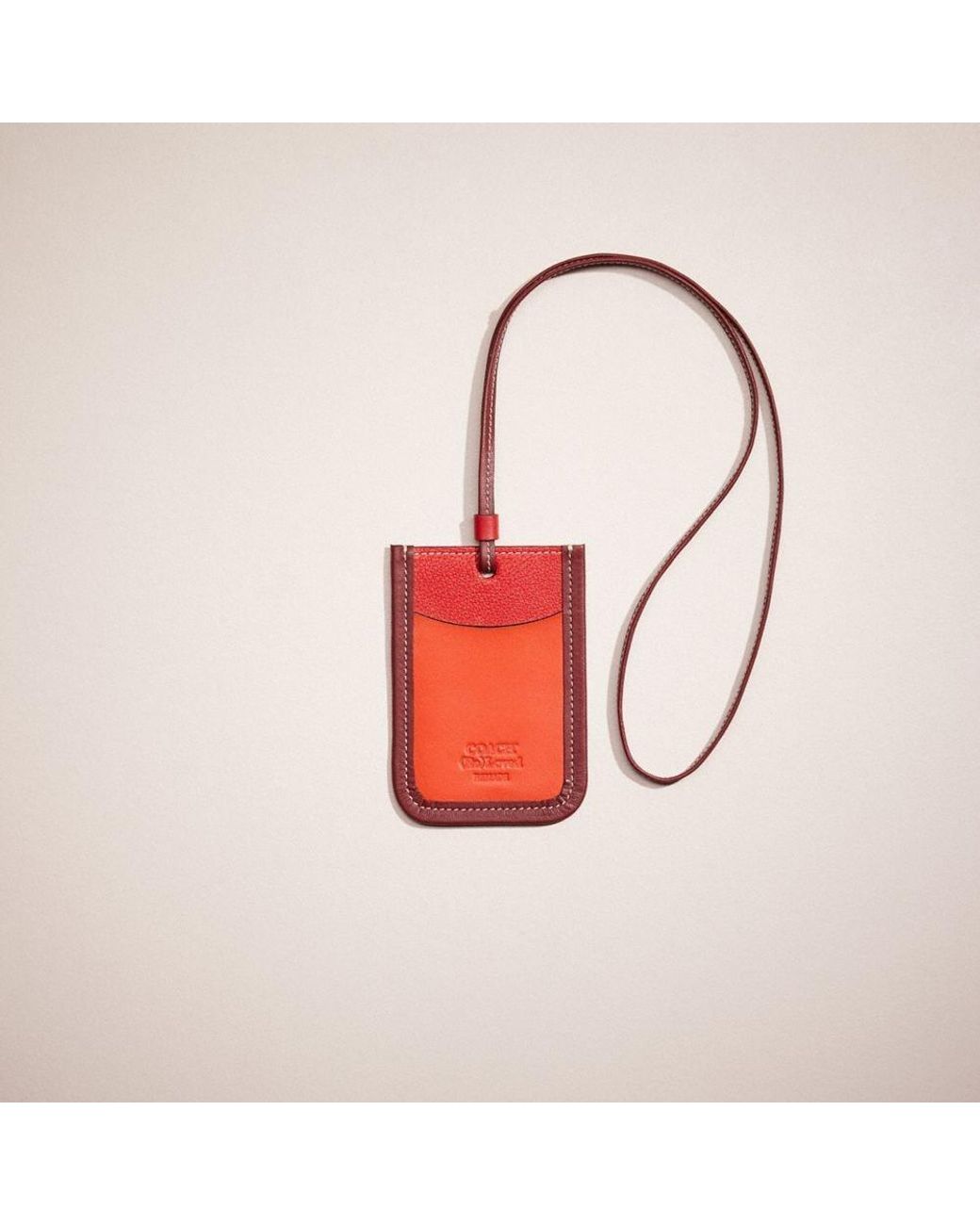 COACH Remade Lanyard in Red Lyst