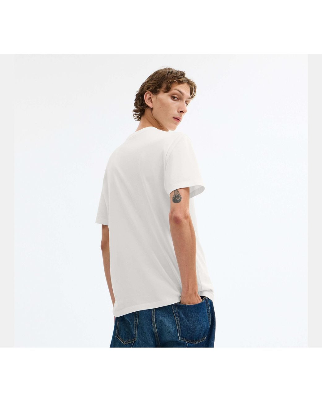 COACH Black Signature Classic T-Shirt for men