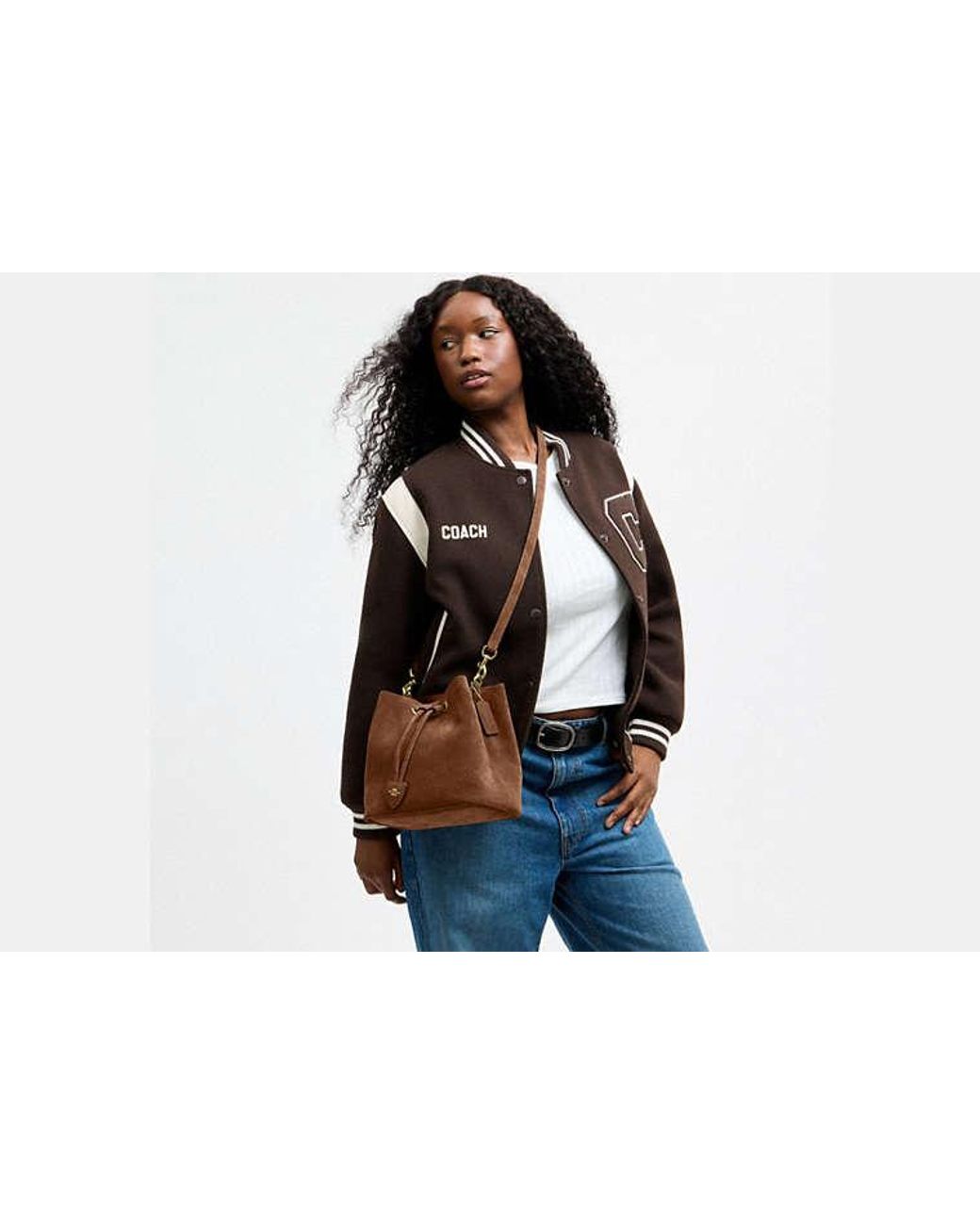 COACH Black Rowan Bucket Bag