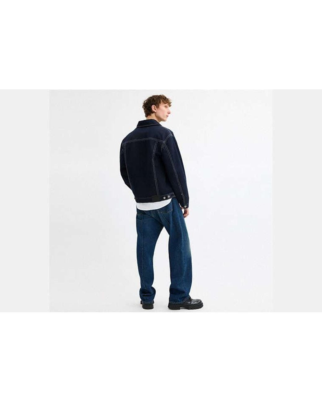 COACH Blue Trucker Jacket for men