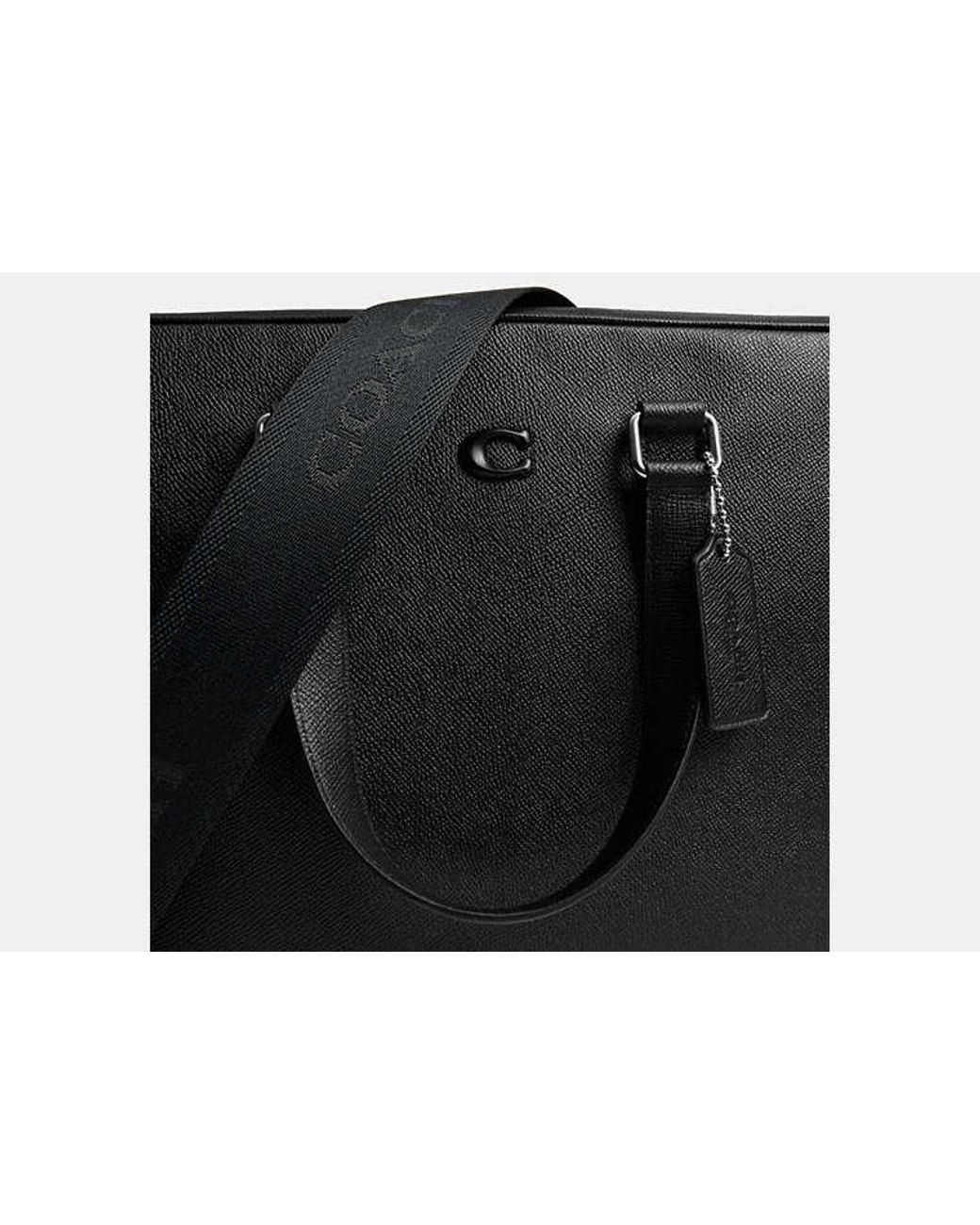 COACH Black Caden Brief Bag for men