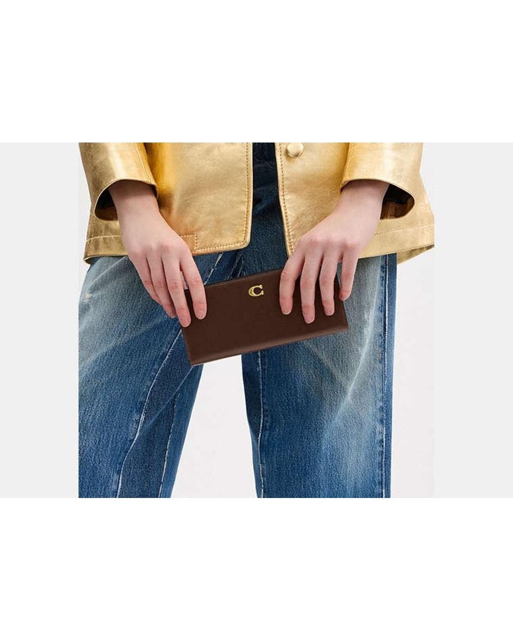 COACH Brown Essential Slim Wallet