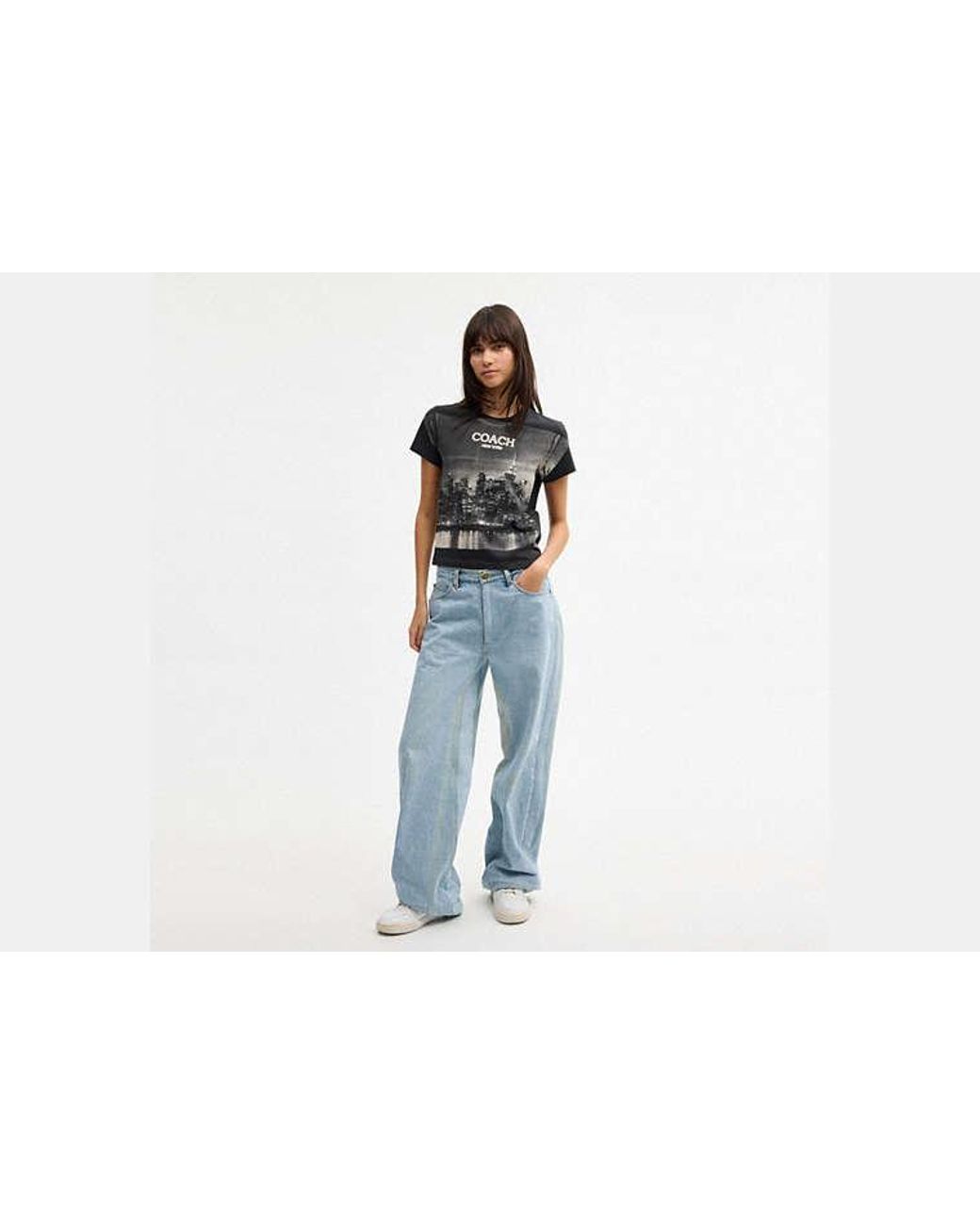 COACH Black Postcard 90's Fit T-Shirt