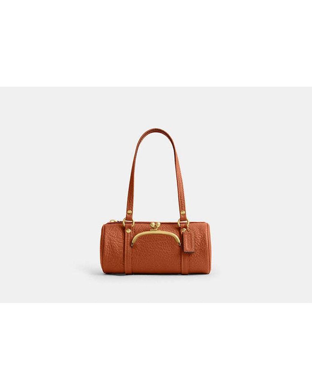 COACH Black Kisslock Barrel Bag 28