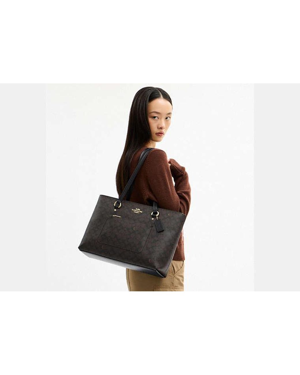 COACH Black Station Tote Bag