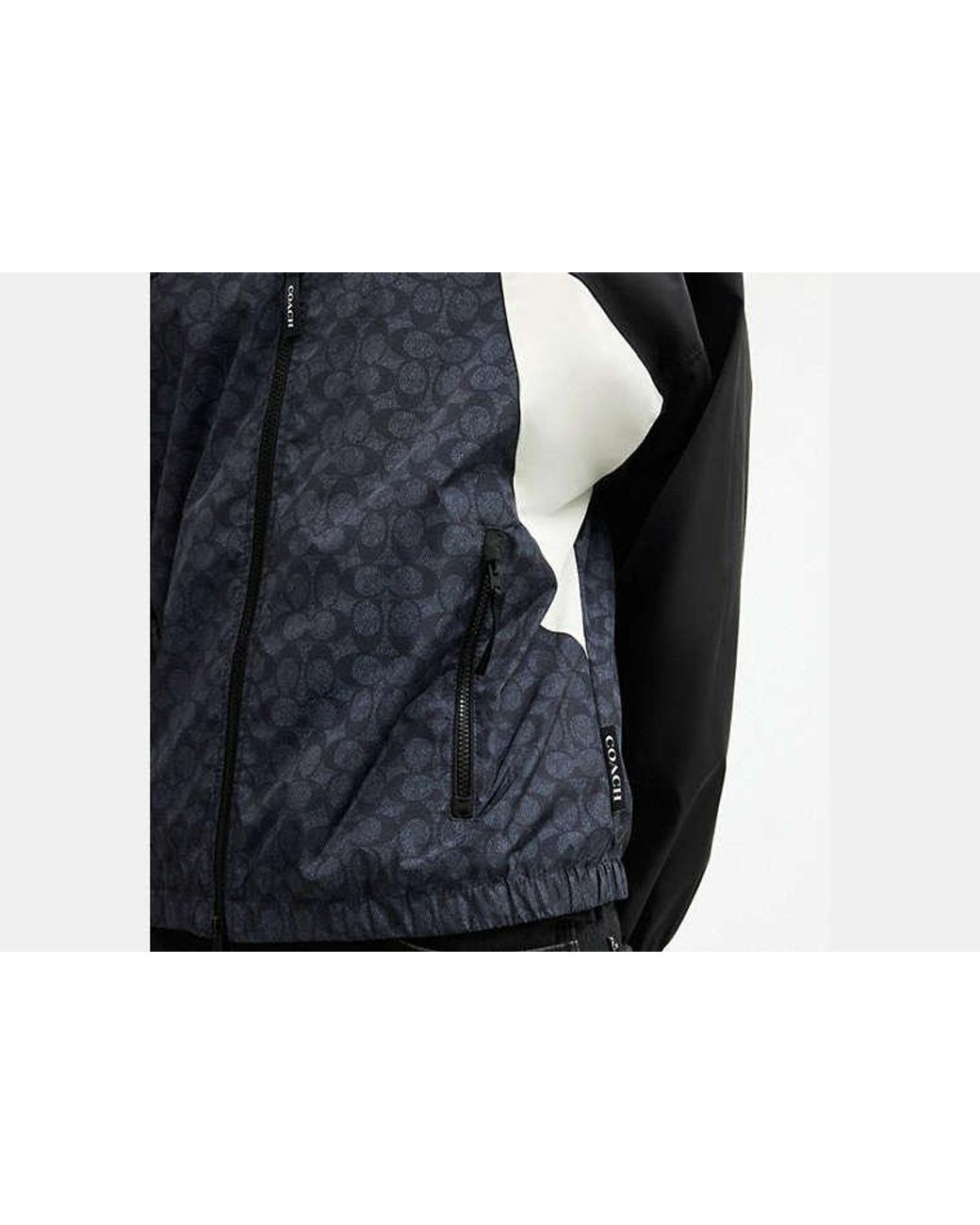 COACH Black Signature Windbreaker for men