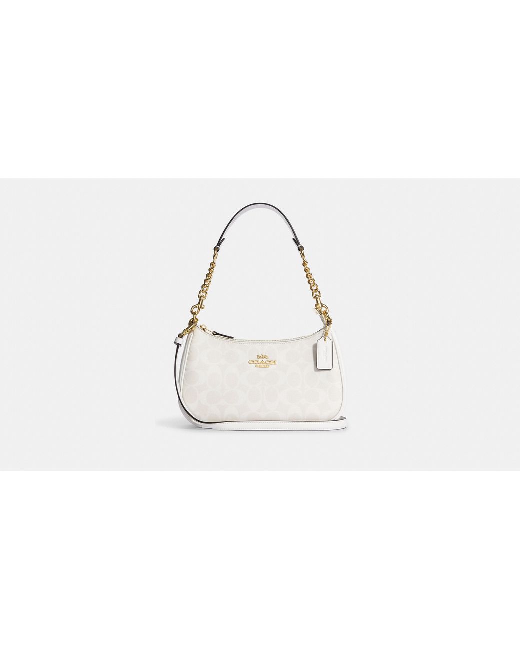 COACH Teri Shoulder Bag White Pvc in Black Lyst UK