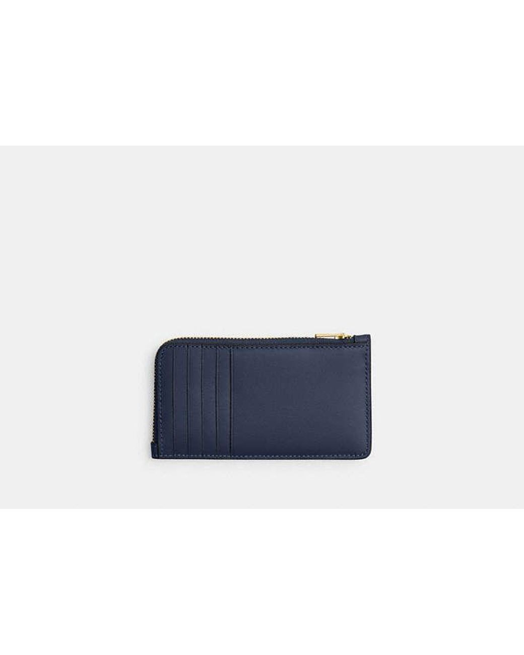 COACH Blue New York Zip Card Case