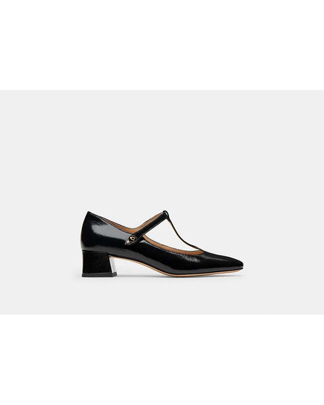COACH Black Angelina T-Strap Mary Jane