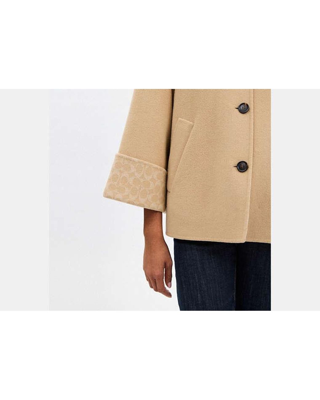 COACH Black Wool Swing Coat