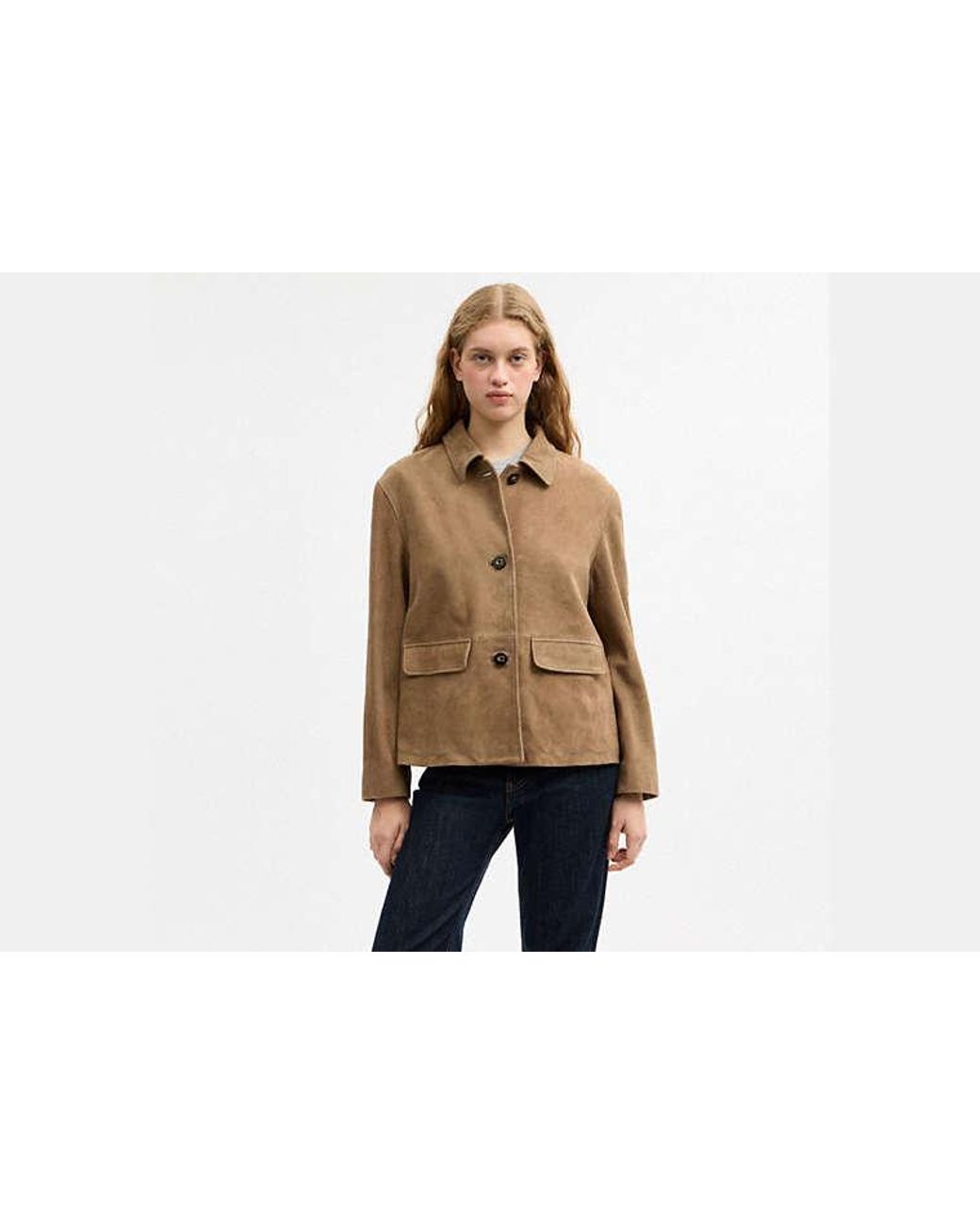 COACH Multicolor Suede Coat