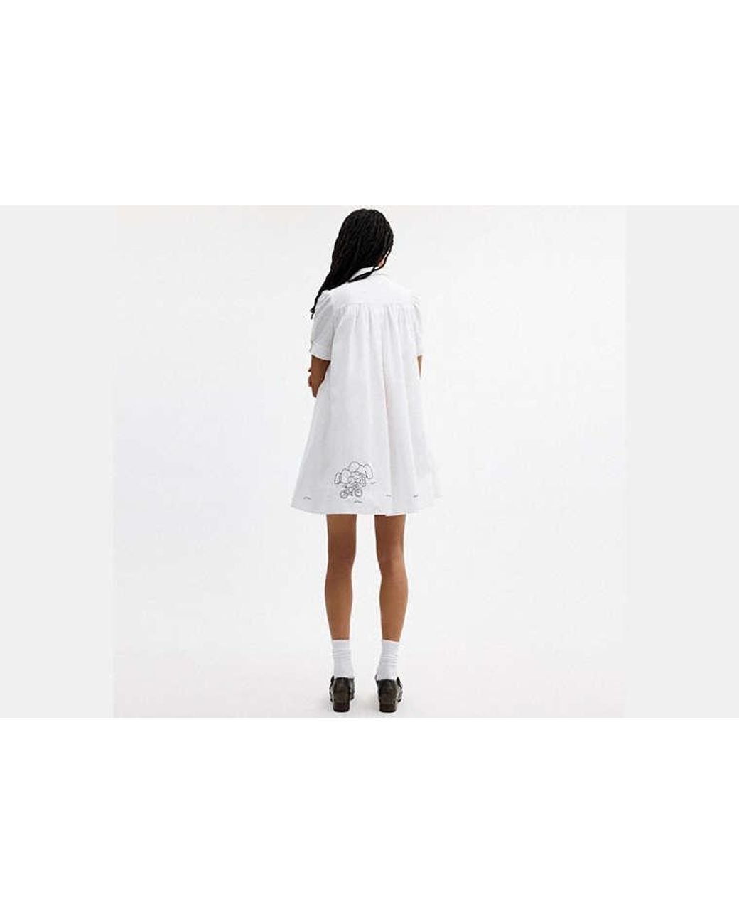 COACH Black Brain Dead Embroidered Shirt Dress