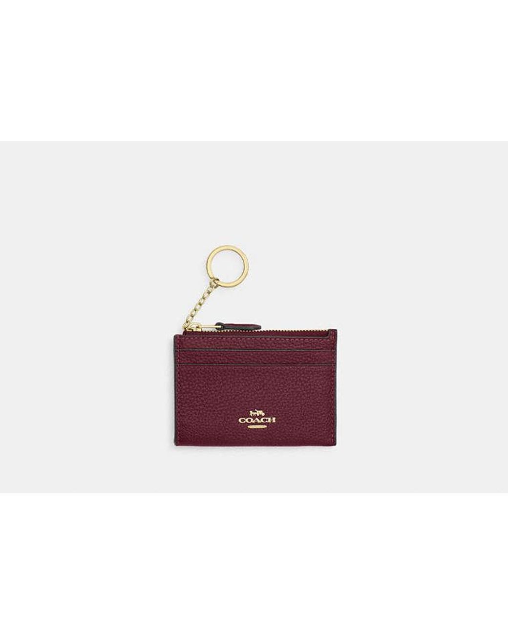 COACH Red Mini Skinny Id Case