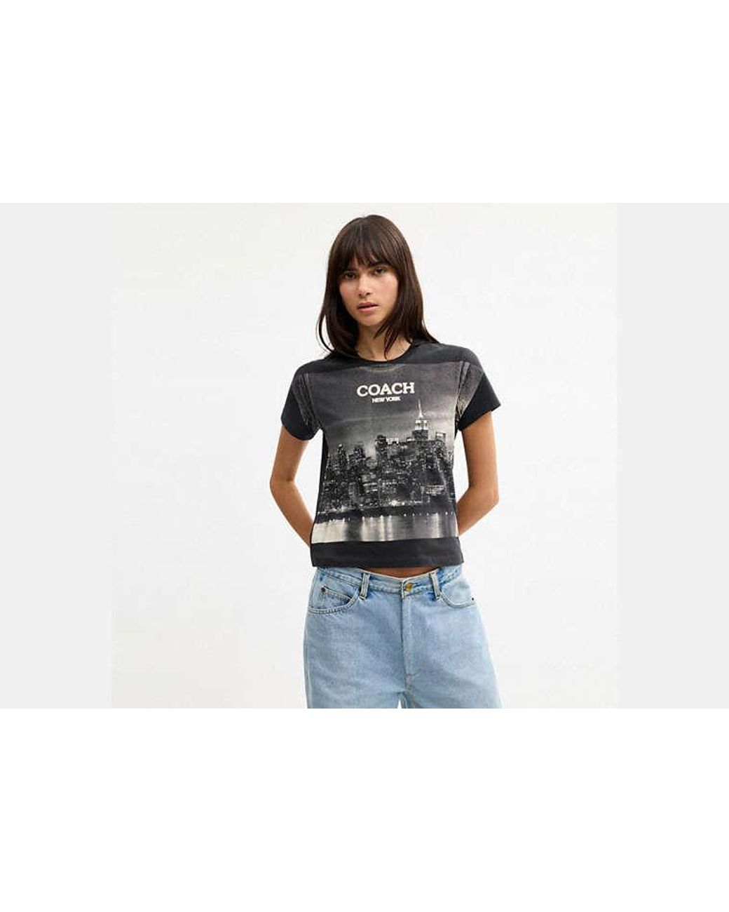COACH Black Postcard 90's Fit T-Shirt