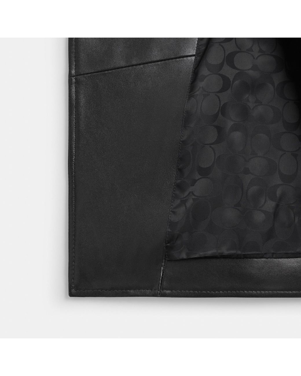 COACH Black Belted Moto Jacket
