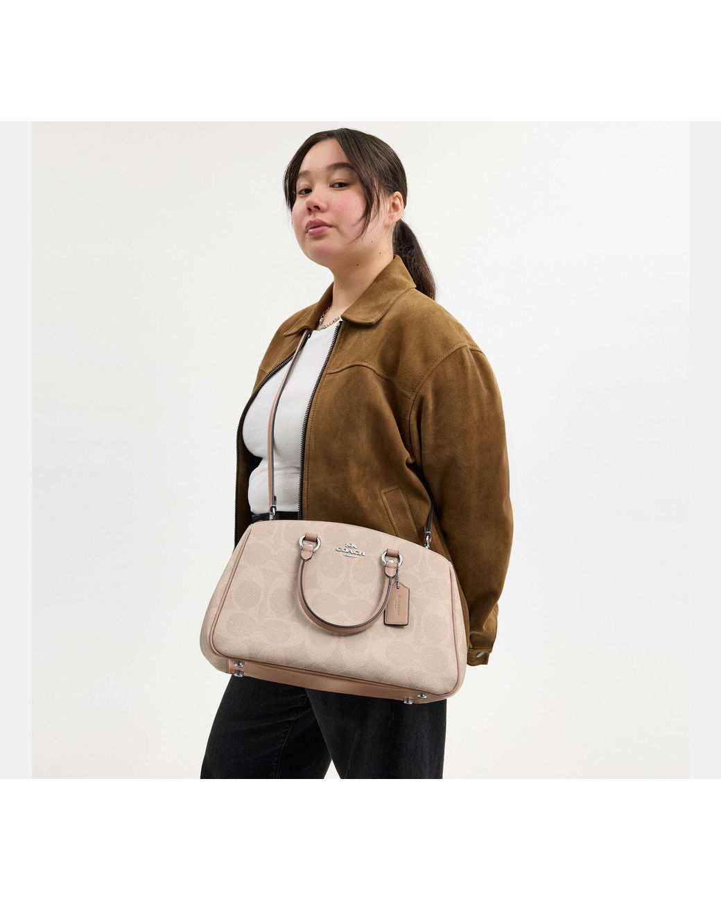 COACH Black Savannah Carryall Bag