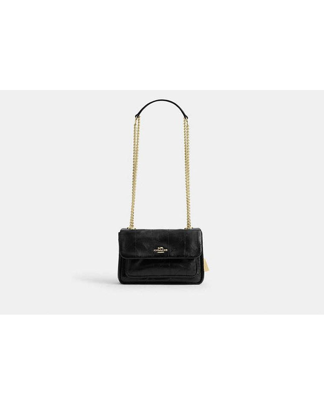 COACH Black Elodie Crossbody Bag 18 With Quilting