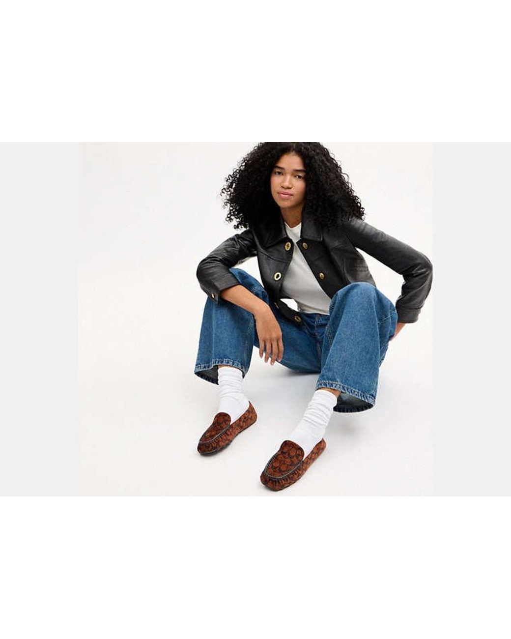 COACH Brown Phoebe Soft Loafer