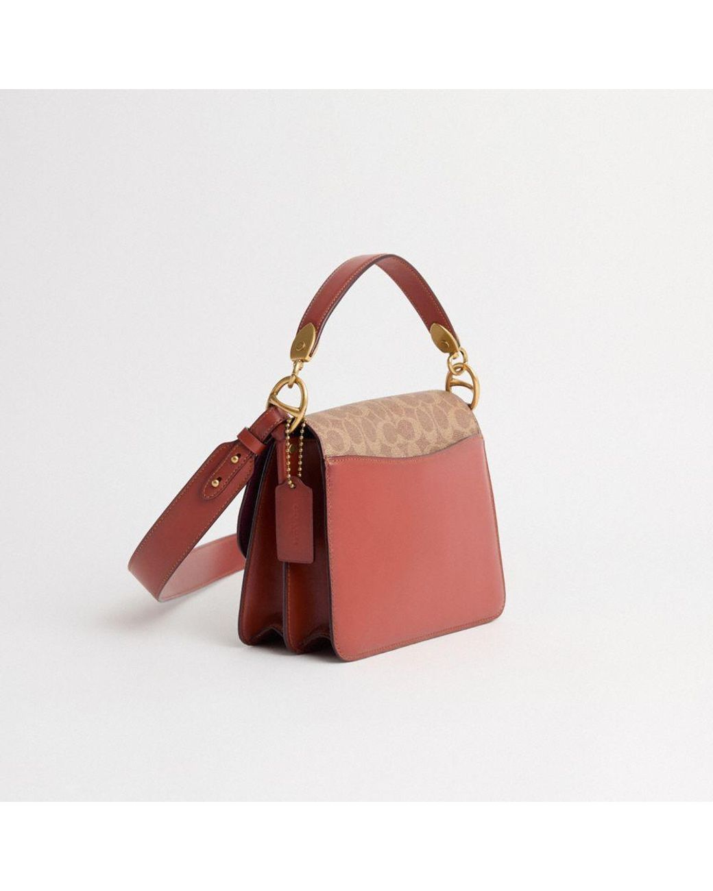 COACH Restored Beat Shoulder Bag In Signature Canvas With Horse And Carriage Print in Pink Lyst