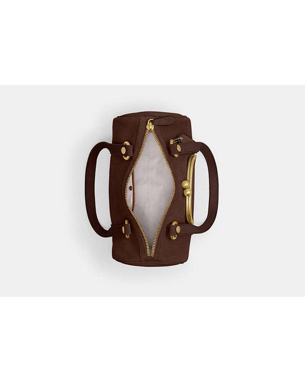 COACH Black Kisslock Barrel Bag