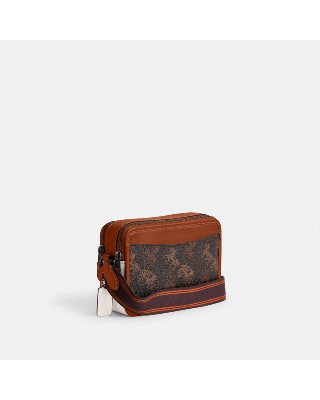 Coach camera bag 16 with horse and carriage print store