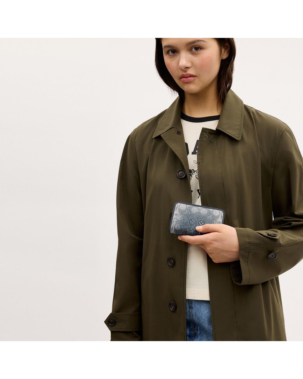 COACH Gray Essential Slim Card Case