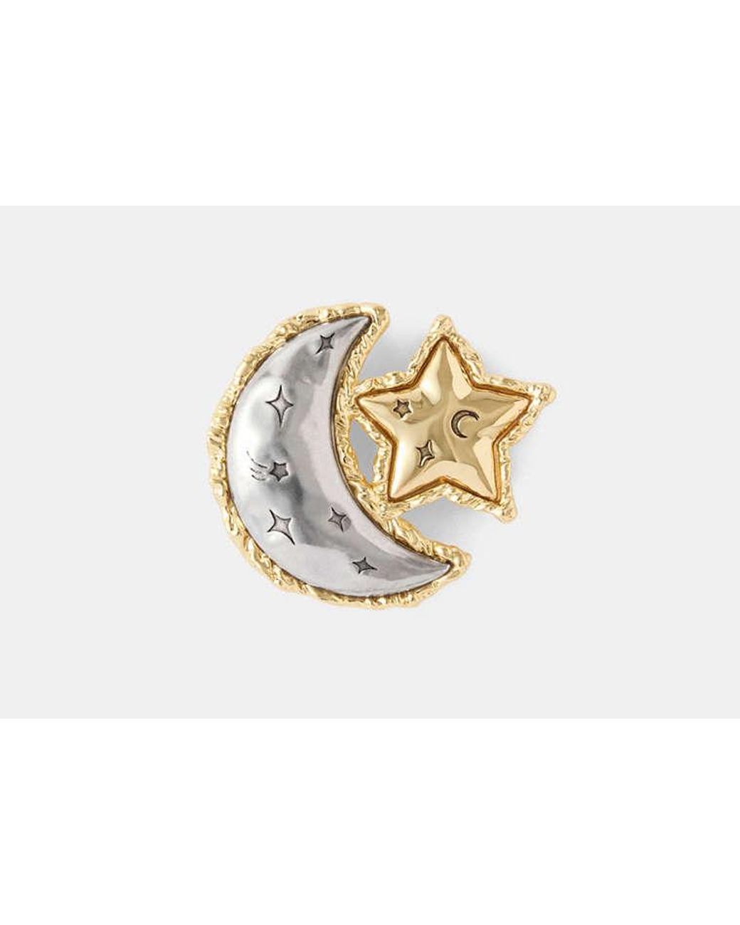 COACH Black Moon And Star Brooch