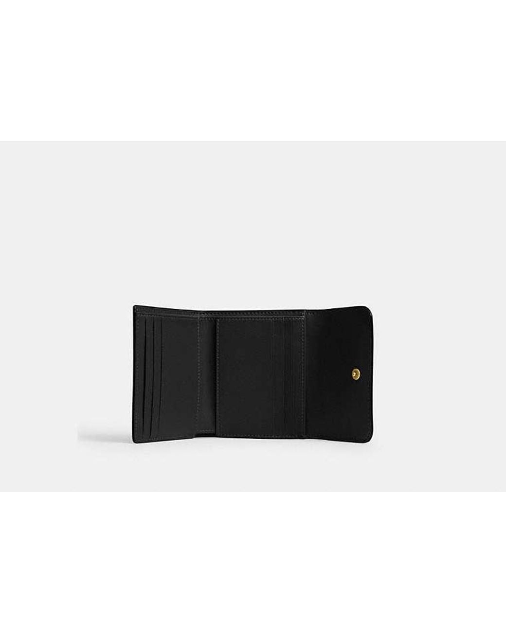 COACH Black Mila Small Flap Wallet