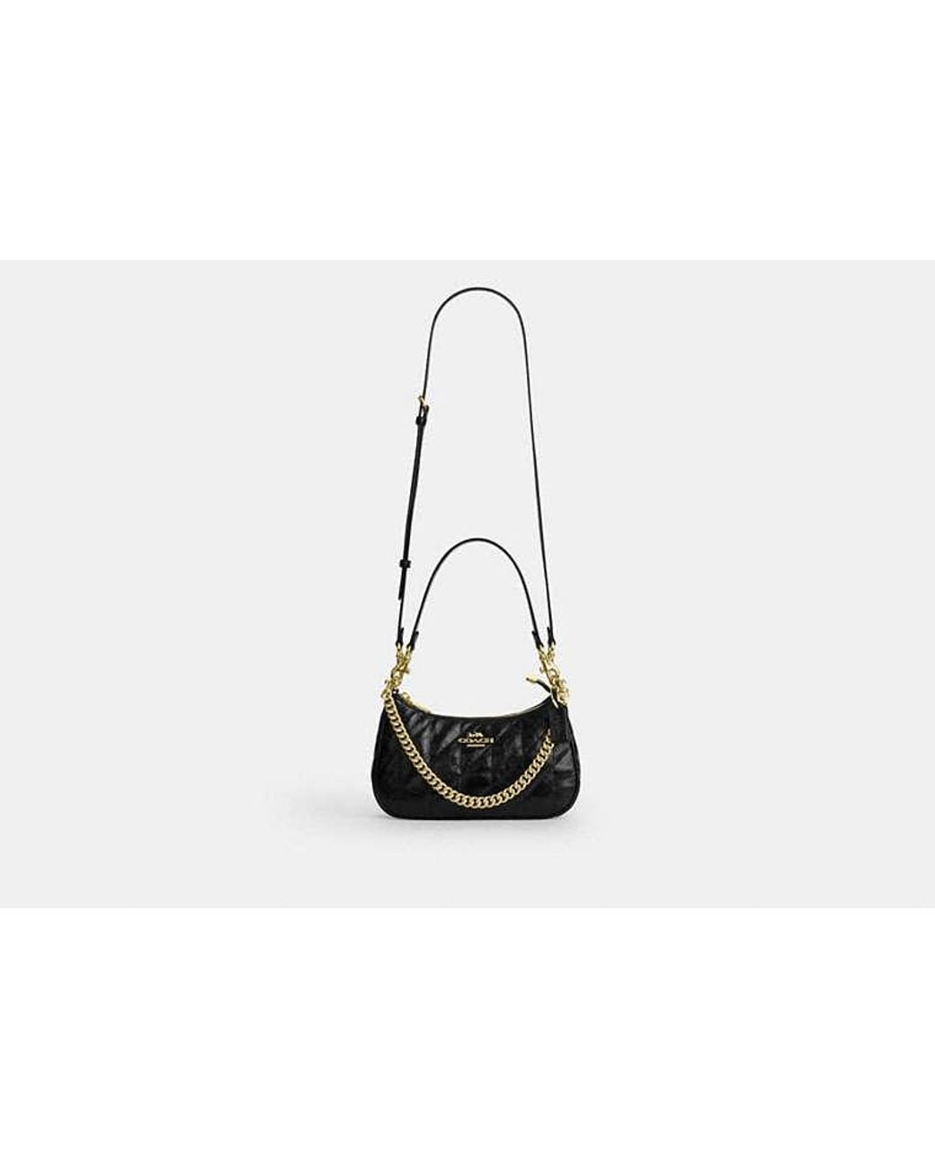 COACH Black Teri Shoulder Bag With Quilting