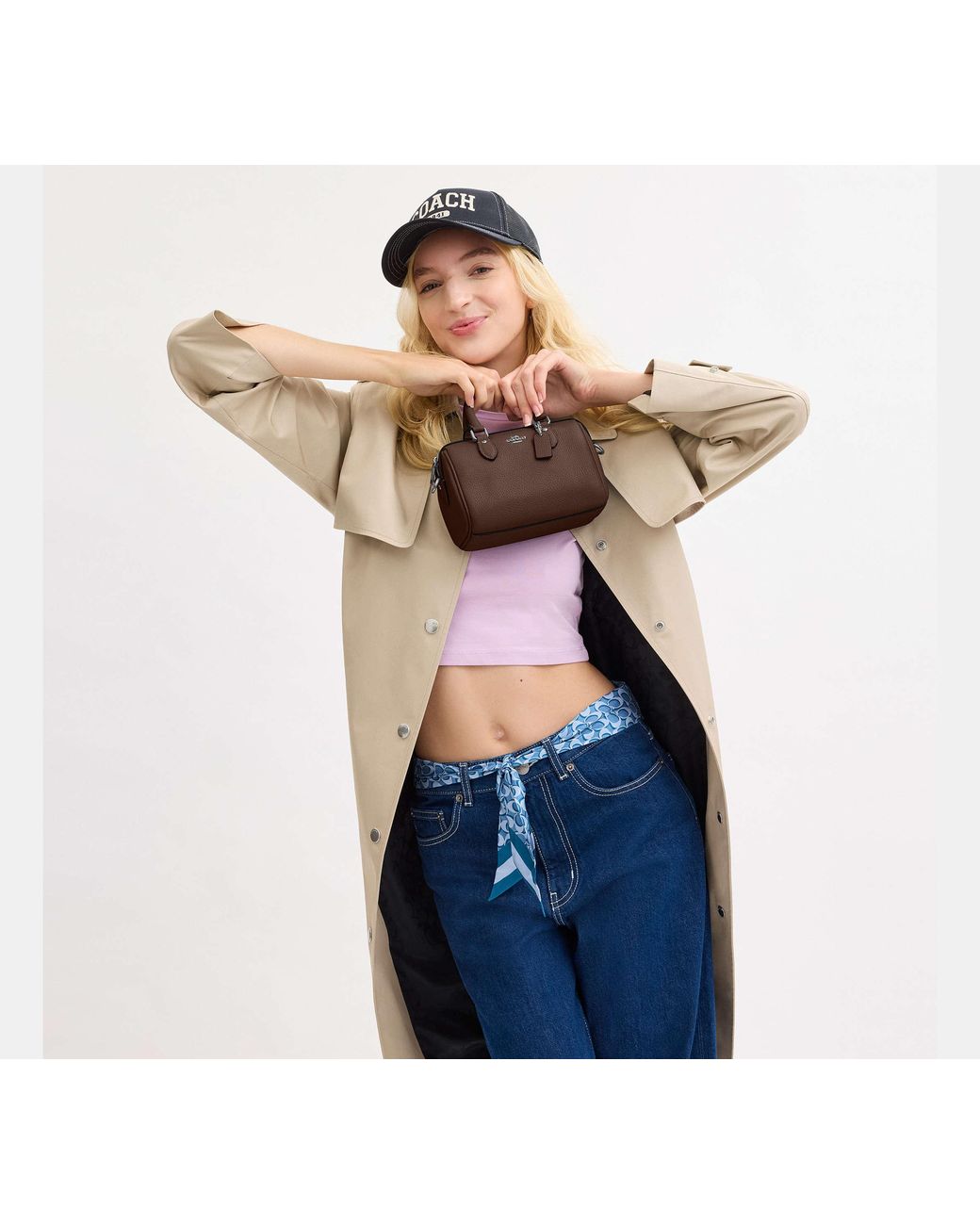 COACH Black Mini Rowan Crossbody Bag