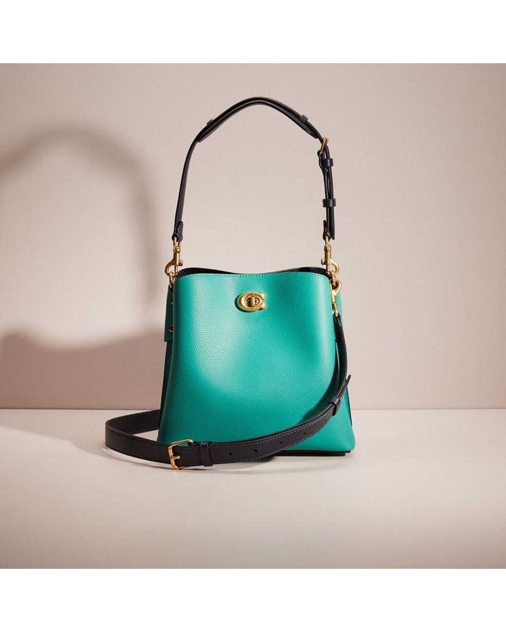 COACH Restored Willow Bucket Bag In Colorblock in Green Lyst