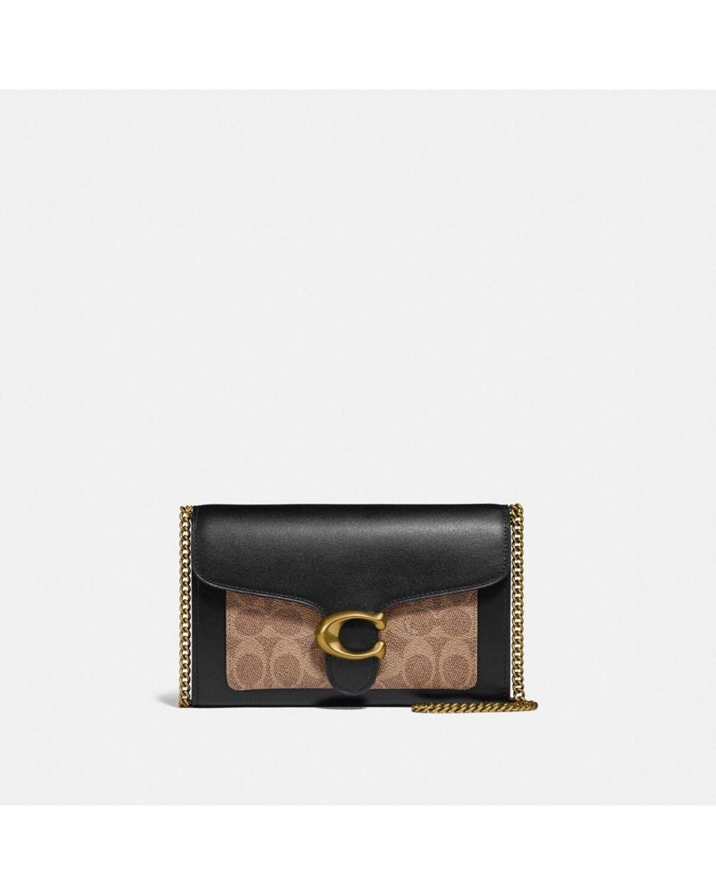 Coach riley chain clutch in colorblock signature canvas sale