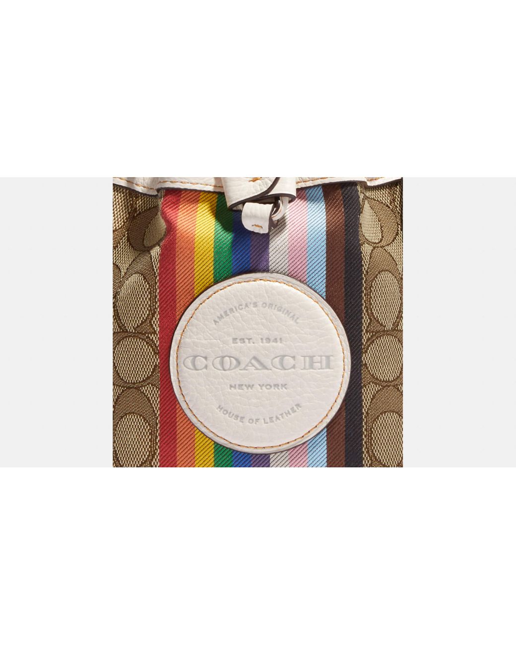 Rainbow stripe coach purse clearance