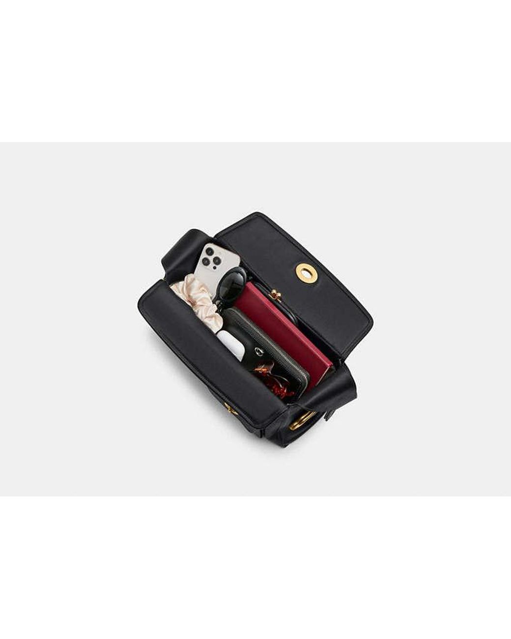 COACH Black Turnlock Haversack Bag