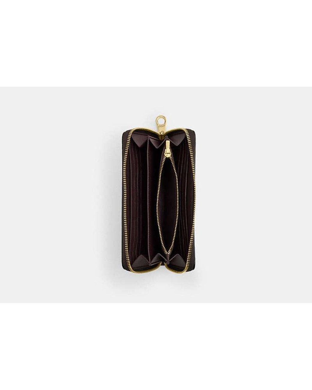 COACH Black Long Zip Around Wallet