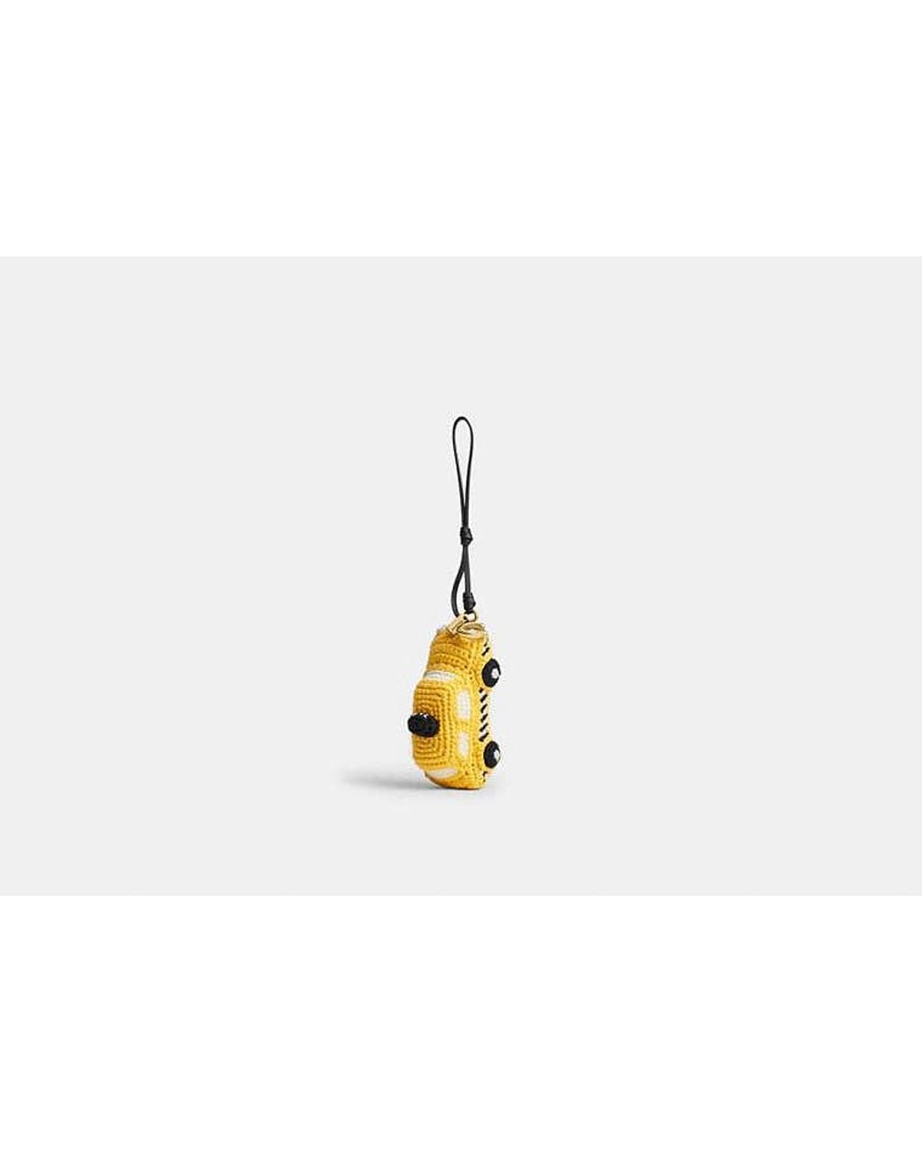 COACH Black Taxi Bag Charm