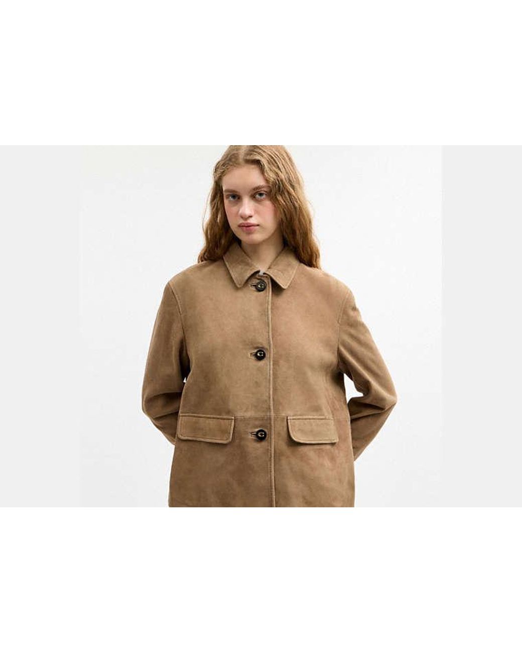 COACH Multicolor Suede Coat